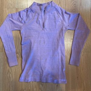 cotton on purple quarter zip workout top